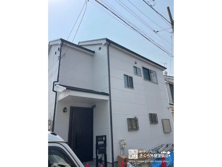 No.529 ホワイトの外壁が光輝く外壁塗装・屋根塗装工事