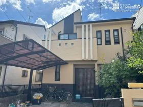 塗装できないパミール屋根をカバー工法で再生した外壁塗装・パミール屋根工事
