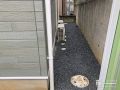 通気性のよくない建物裏側も雑草対策を