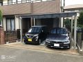 入隅にも対応したお車2台分すっぽり収まるカーポートの設置工事