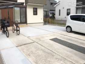 雑草対策万全の駐車スペース