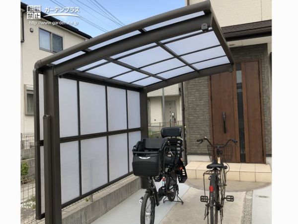 大切な自転車を雨風から守るサイクルポート設置工事